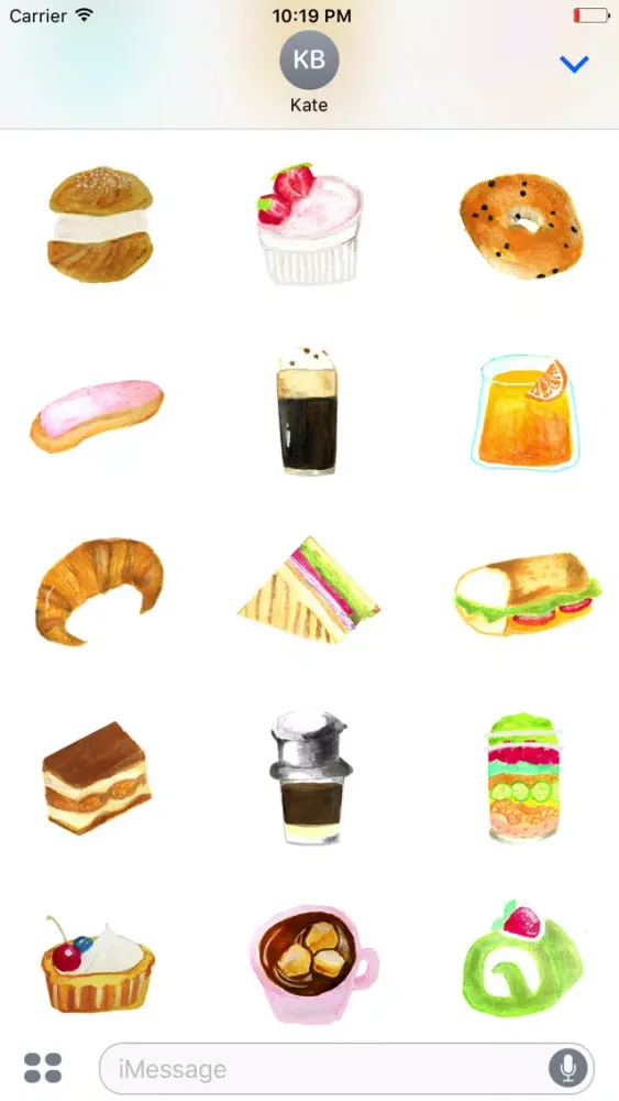 تصاویر Watercolor Yummy Cafe Food