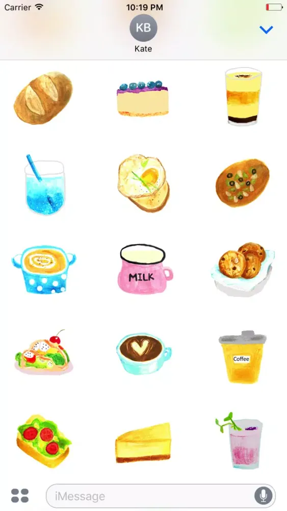تصاویر Watercolor Yummy Cafe Food