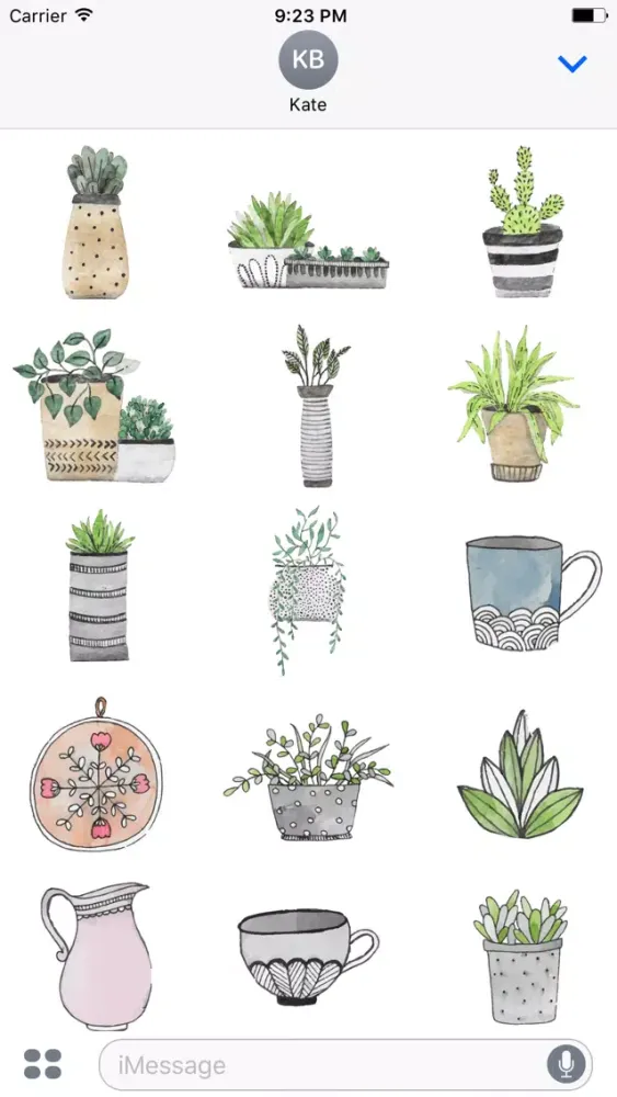 Captures d'écran de Watercolor Plants Stickers