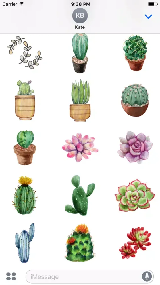 Captures d'écran de Watercolor Plants Stickers