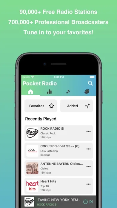 Скриншоты Pocket Radio - Live Streaming