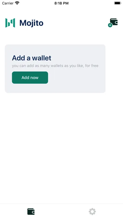 Screenshot di Mojito wallet