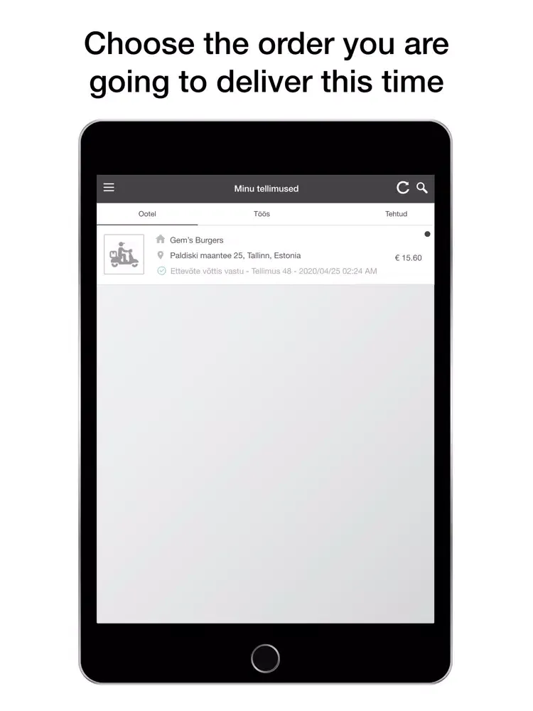 Mojo Meal Driver iPad  Screenshots