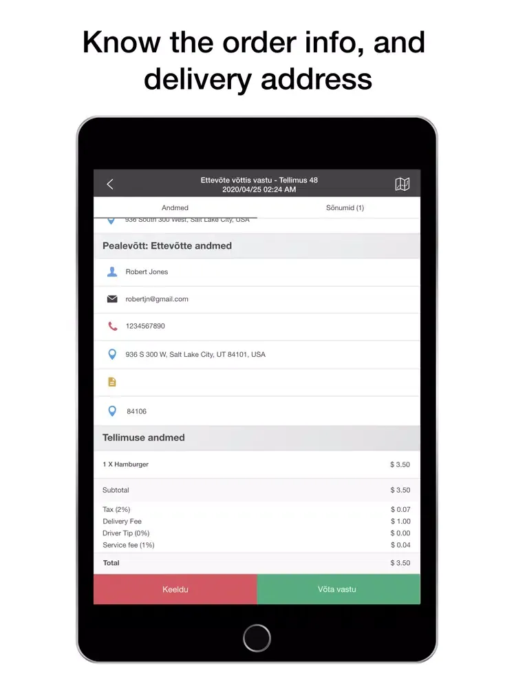 Mojo Meal Driver iPad  Screenshots