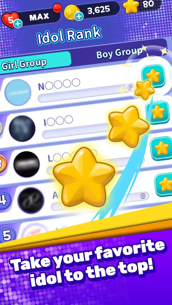 Zrzuty ekranu K-Pop Idol Match