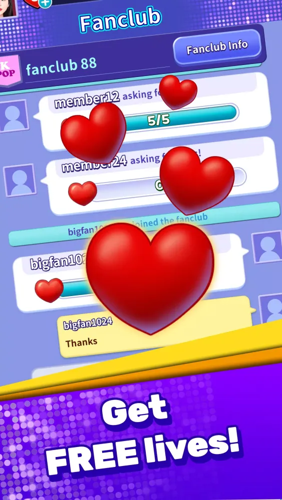 Zrzuty ekranu K-Pop Idol Match