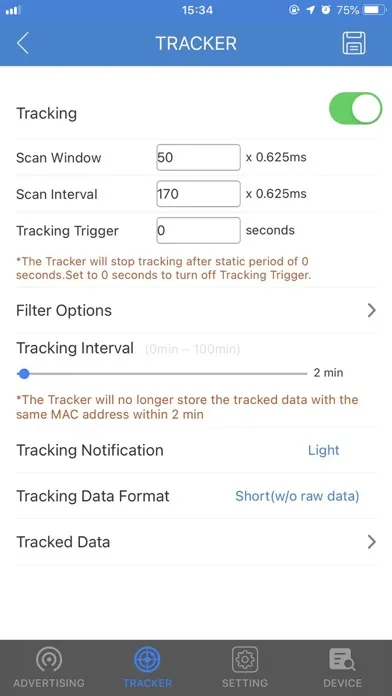 Capturas de tela do MokoTracker+