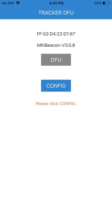 Tangkapan skrin Tracker DFU