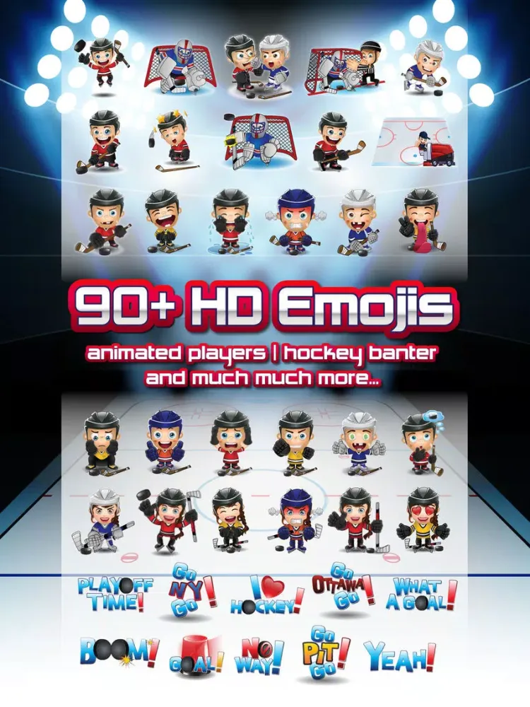 Hockey Emojis Nation iPad 應用截圖