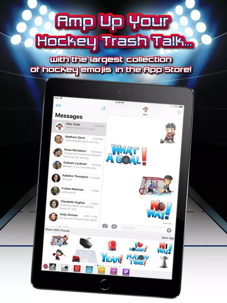 Hockey Emojis Nation iPad 應用截圖