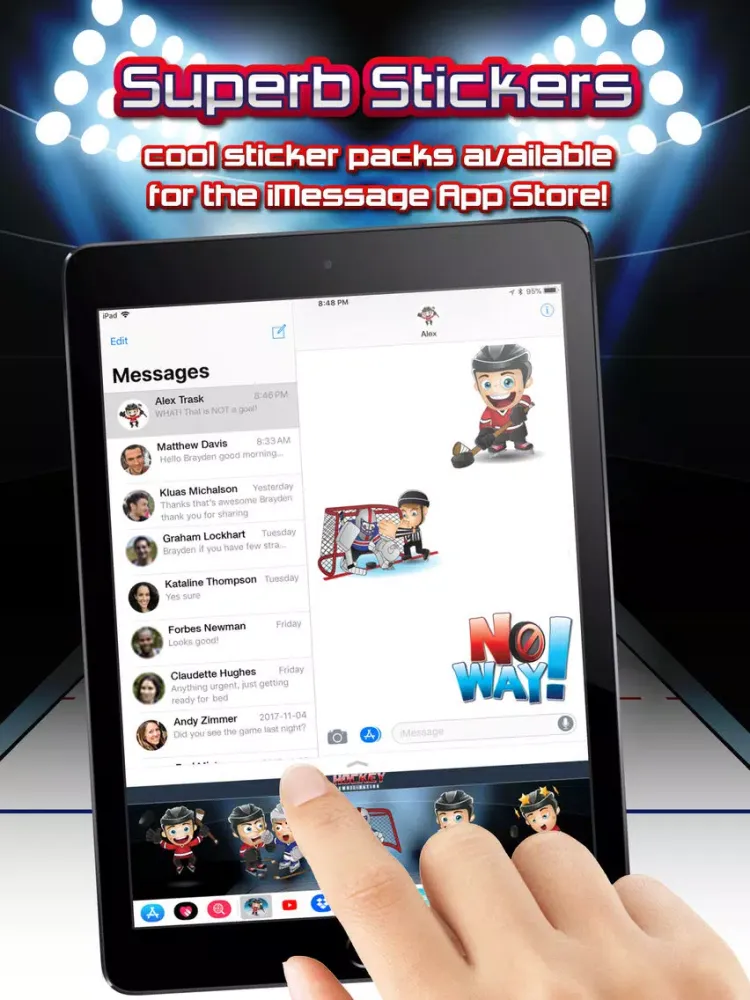 Hockey Emojis Nation iPad 應用截圖
