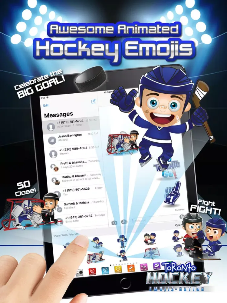 تصاویر Toronto Hockey Emojis iPad 