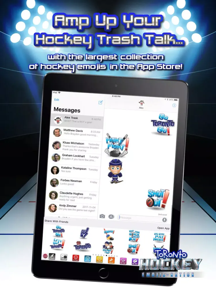 تصاویر Toronto Hockey Emojis iPad 