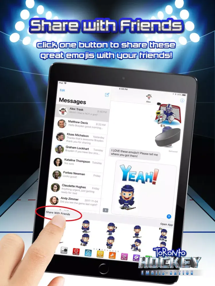 تصاویر Toronto Hockey Emojis iPad 