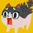 Animated Kitty in the Box Stickers