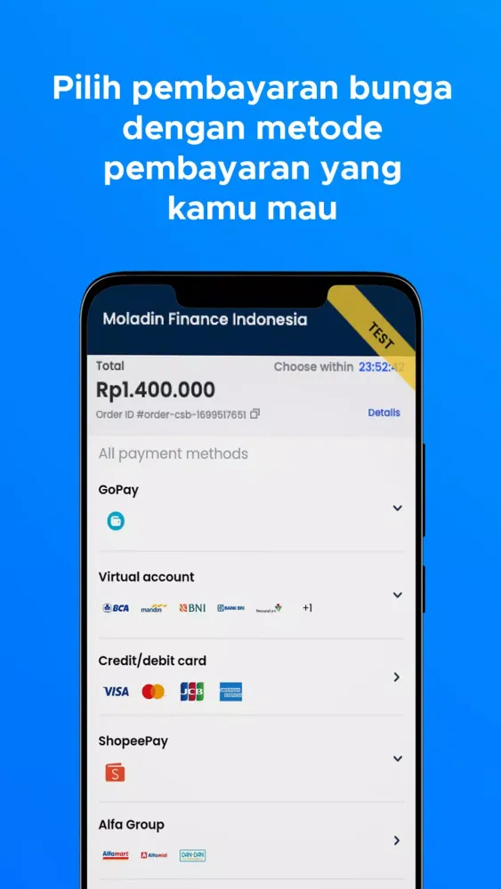 Ảnh chụp màn hình của Moladin Dealer