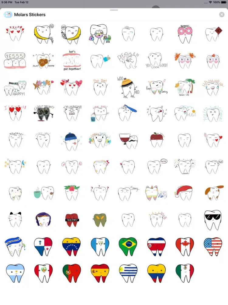 Molars Stickers iPad  Screenshots