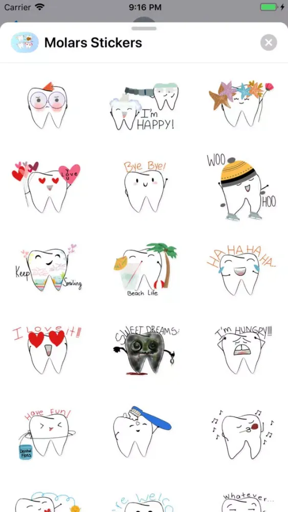 Molars Stickers Screenshots