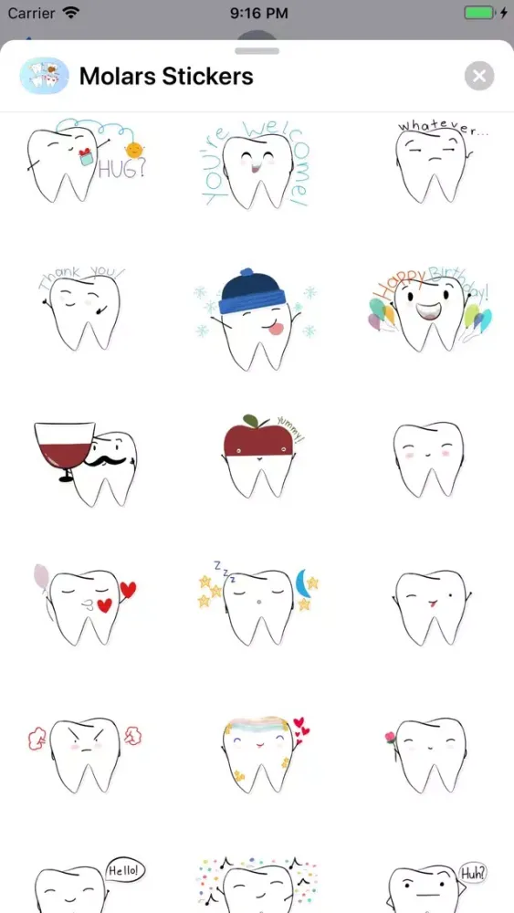 Molars Stickers Screenshots