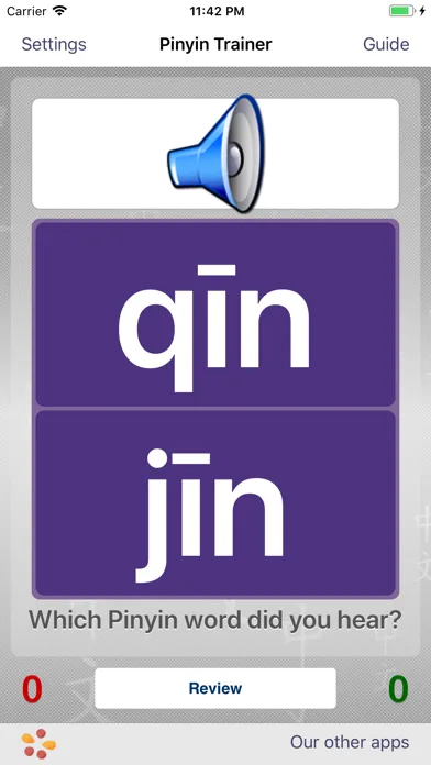 Tangkapan skrin Pinyin Trainer by trainchinese