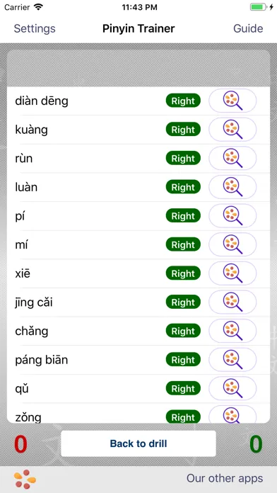 Tangkapan skrin Pinyin Trainer by trainchinese