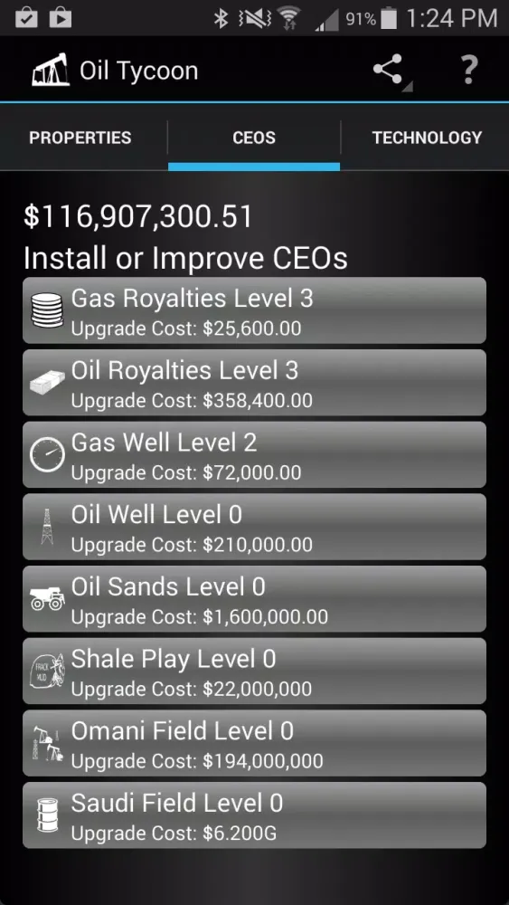 Ảnh chụp màn hình của Idle Oil Tycoon
