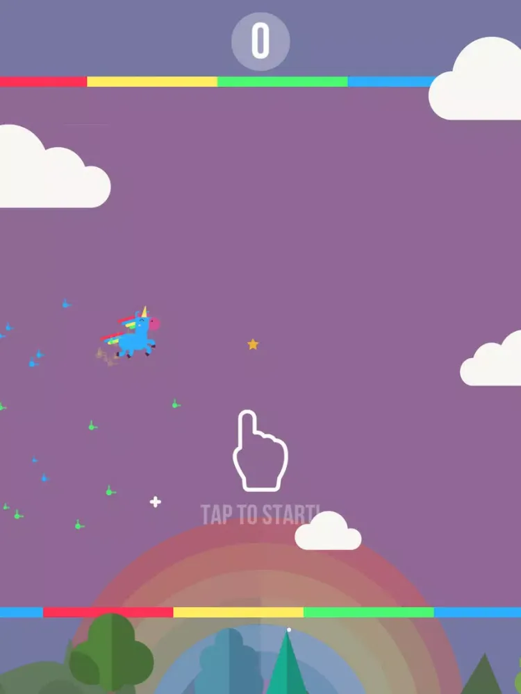 Capturas de tela do Happy Unicorn rainbow dash - endless splashy color jumper iPad 