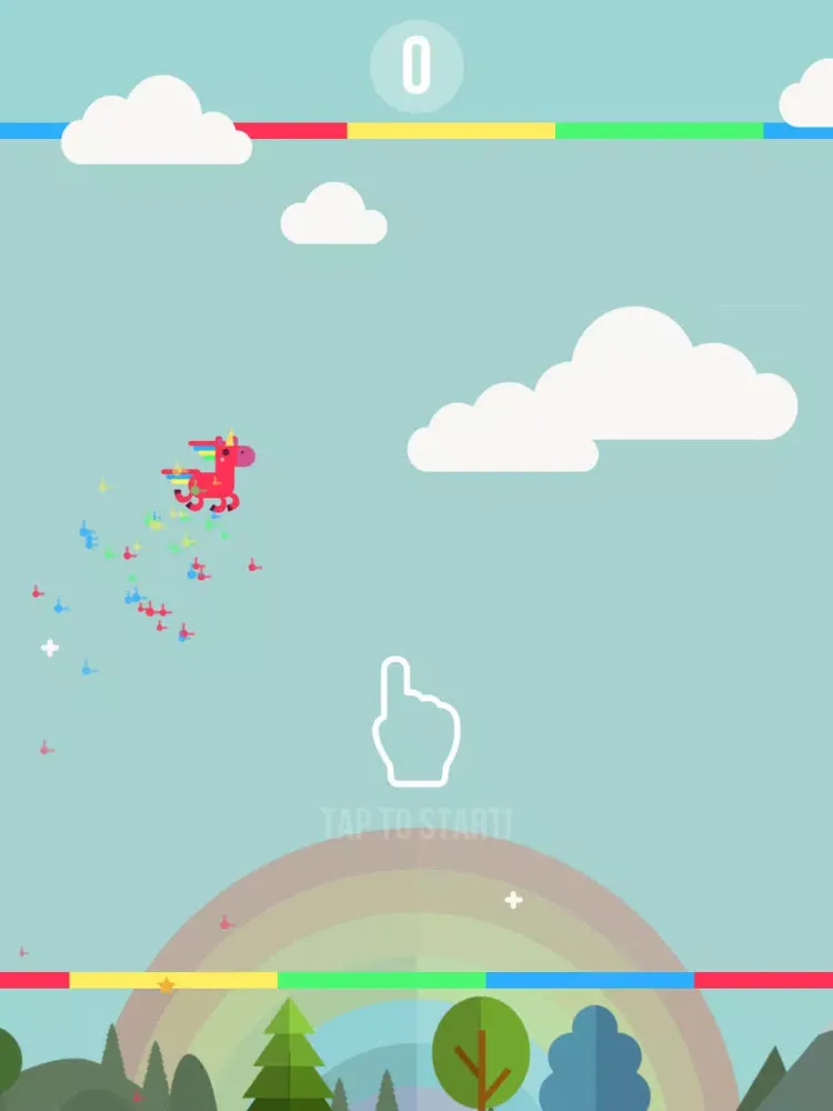 Capturas de tela do Happy Unicorn rainbow dash - endless splashy color jumper iPad 