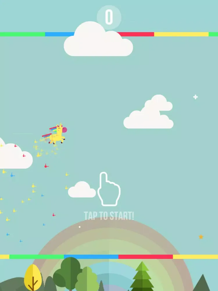 Capturas de tela do Happy Unicorn rainbow dash - endless splashy color jumper iPad 