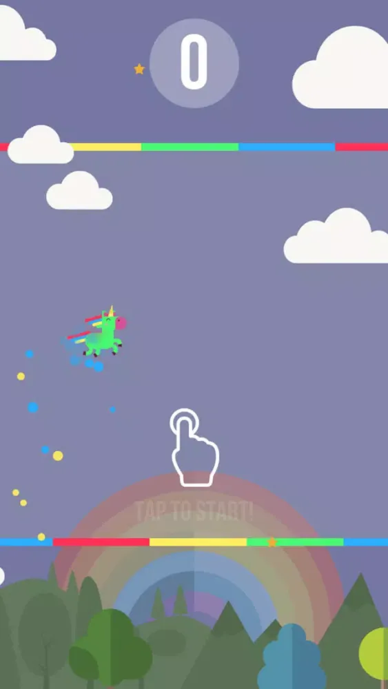 Capturas de tela do Happy Unicorn rainbow dash - endless splashy color jumper