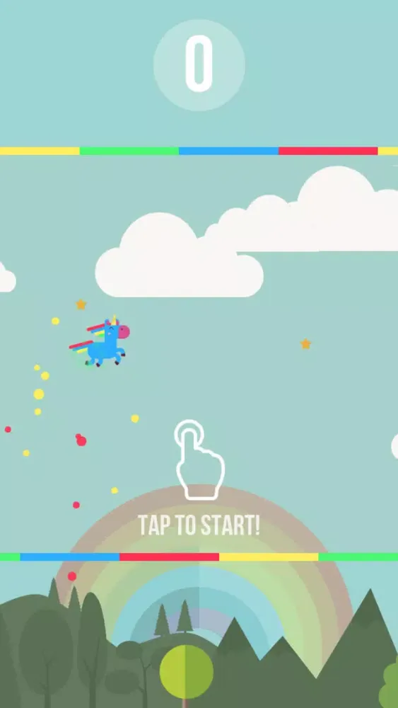 Capturas de tela do Happy Unicorn rainbow dash - endless splashy color jumper