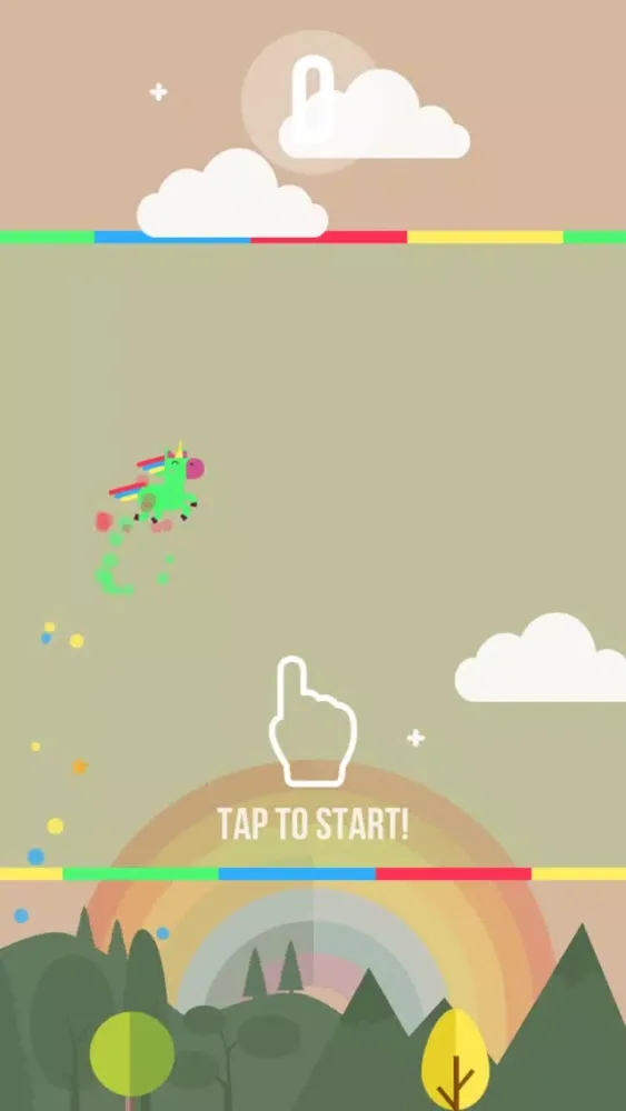 Capturas de tela do Happy Unicorn rainbow dash - endless splashy color jumper