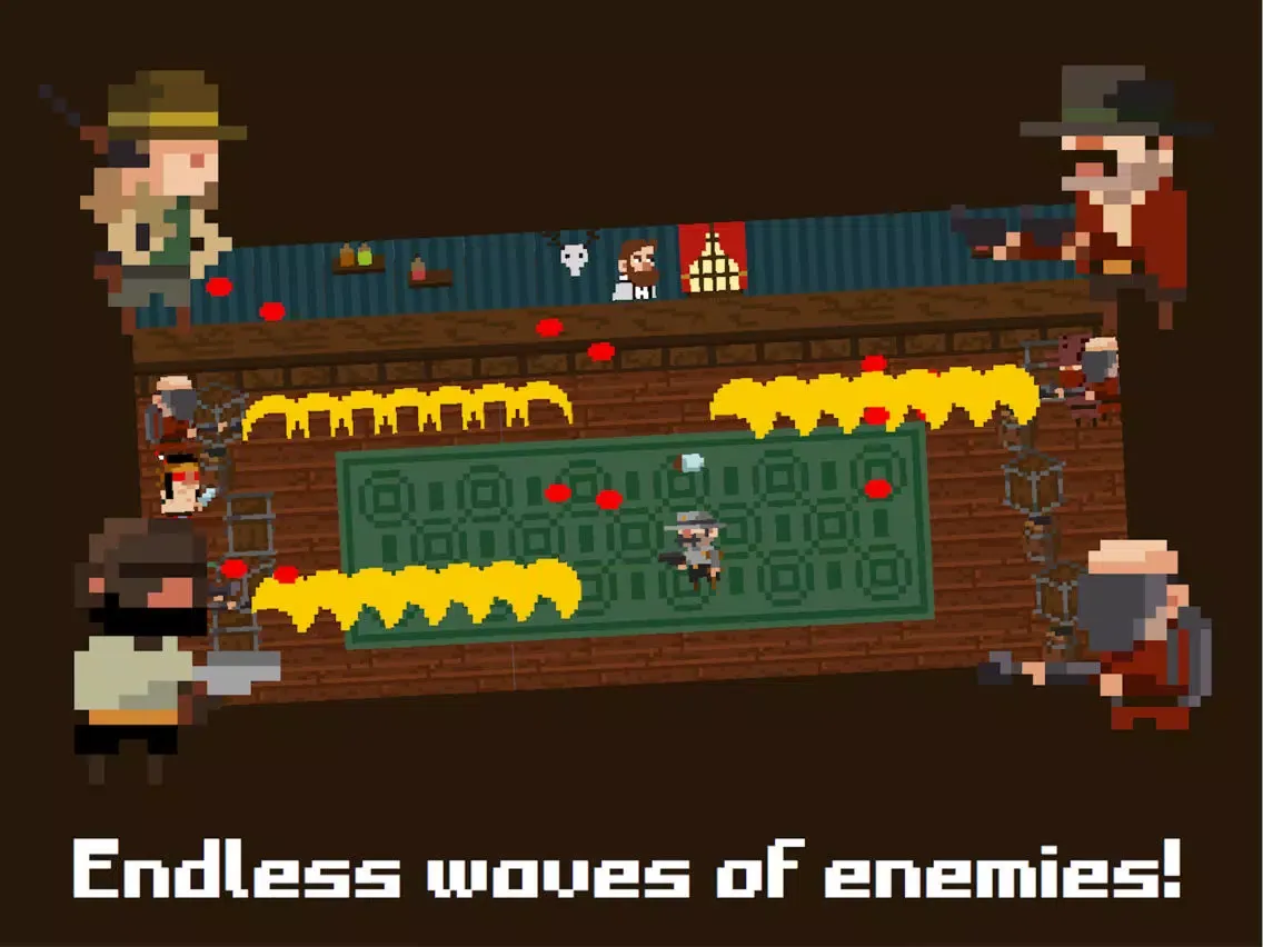 Tiny Wild West - Endless 8-bit pixel bullet hell iPad  스크린샷