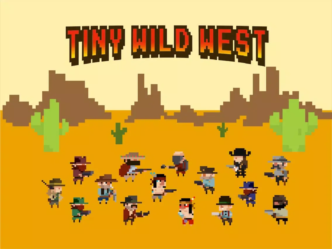 Tiny Wild West - Endless 8-bit pixel bullet hell iPad  스크린샷