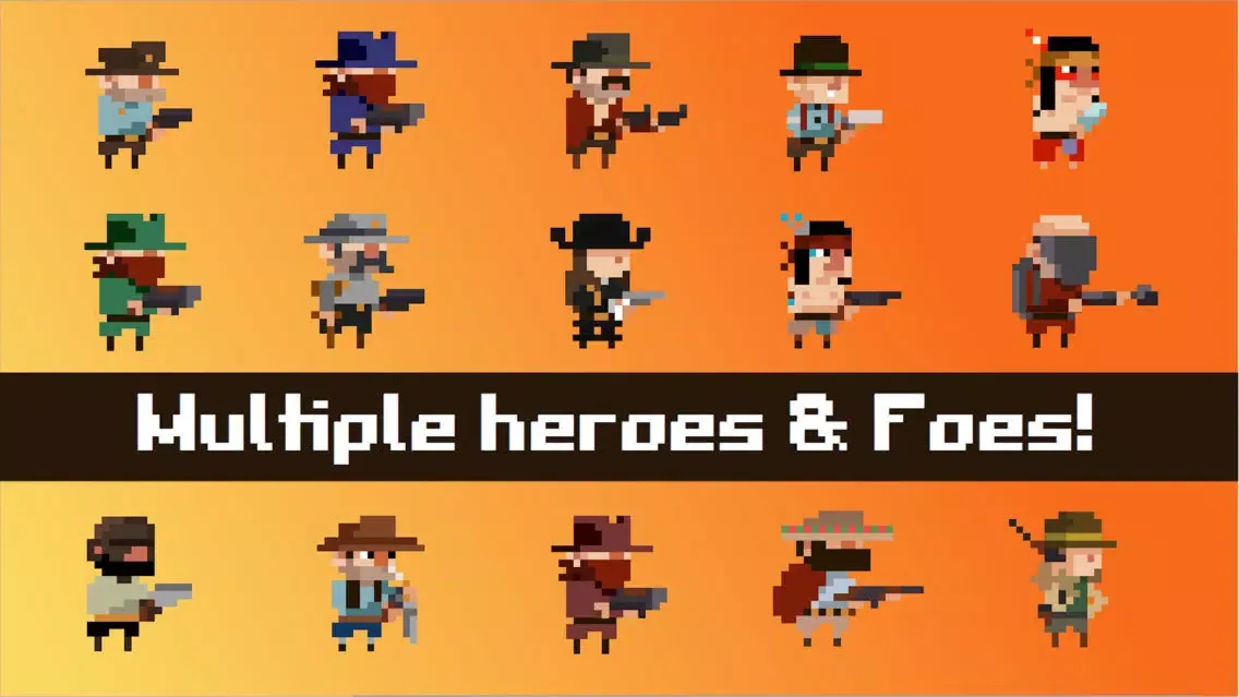 Tiny Wild West - Endless 8-bit pixel bullet hell 스크린샷