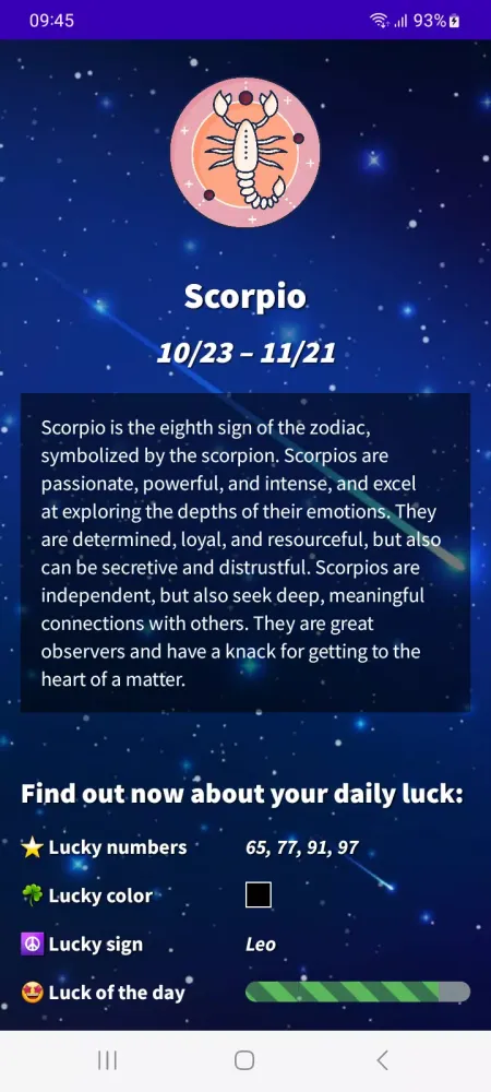 Captures d'écran de Daily Horoscope Scorpio 2025