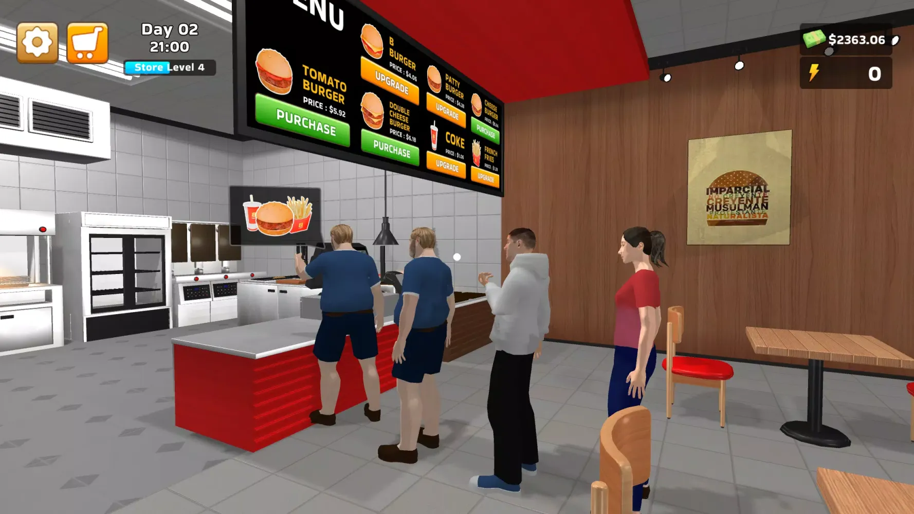 ภาพหน้าจอของ Burger Simulator