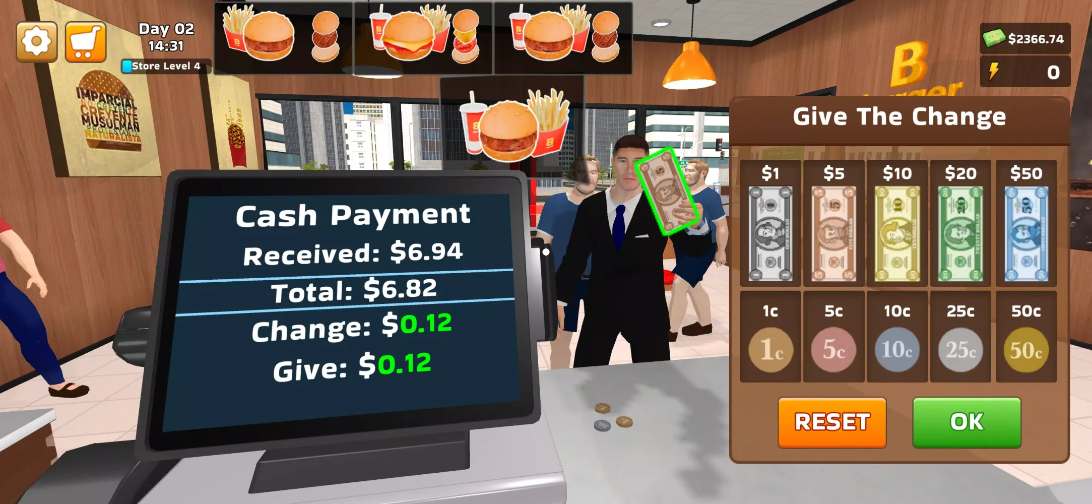 ภาพหน้าจอของ Burger Simulator