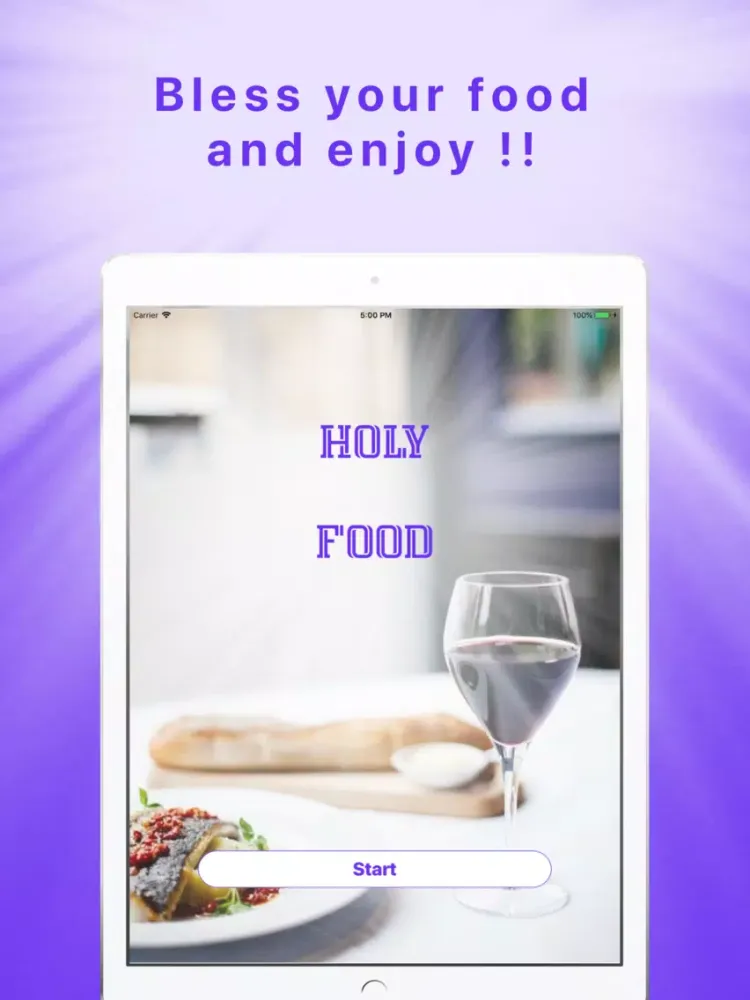Captures d'écran de HOLY FOOD iPad 