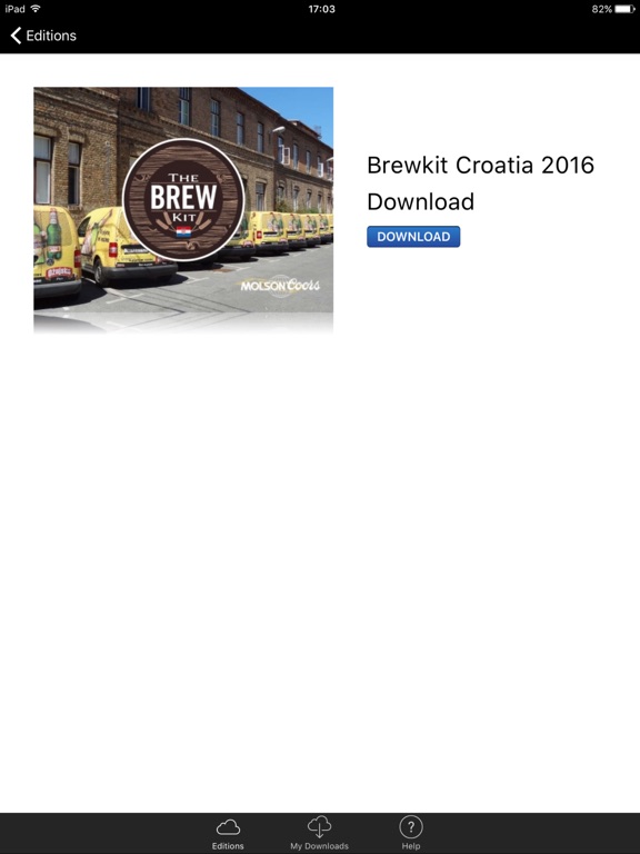Ảnh chụp màn hình của Molson Coors Beer Point iPad 