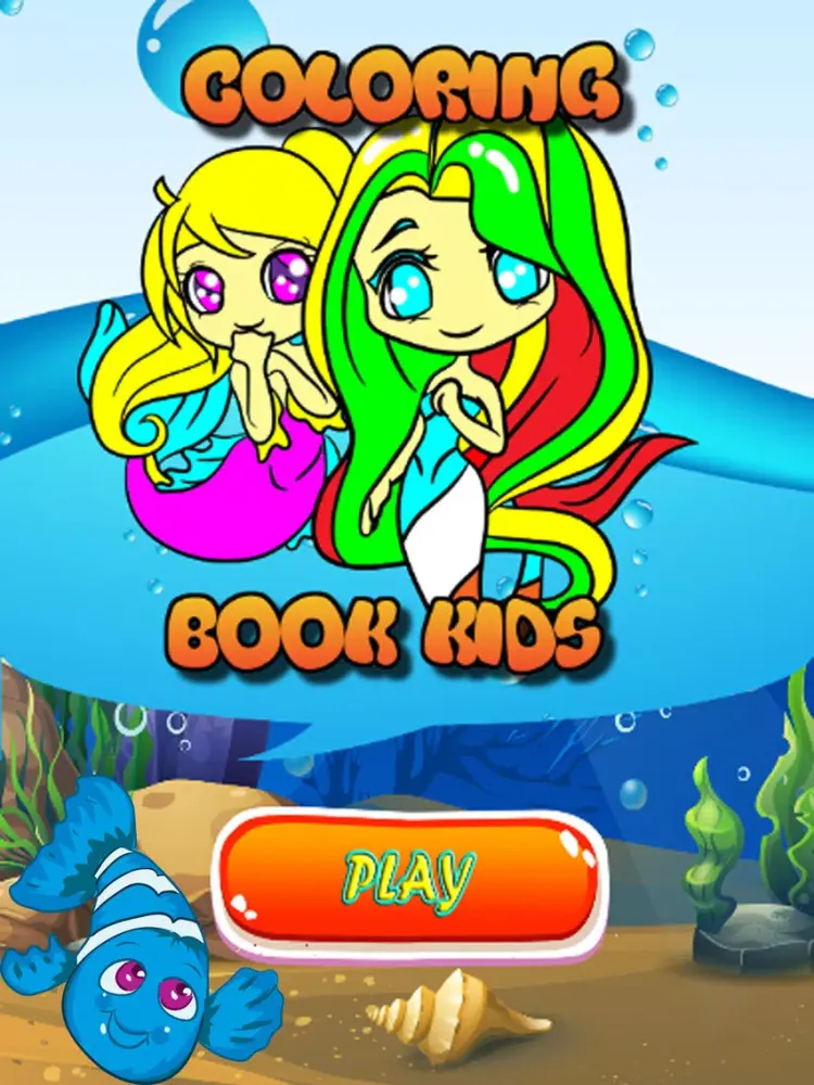 Kids coloring book - mermaid girls iPad  स्क्रीनशॉट