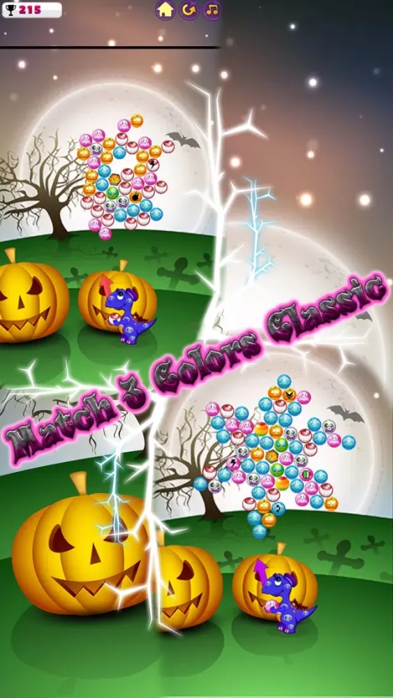 Capturas de tela do Halloween Bubble: Dino Shooter