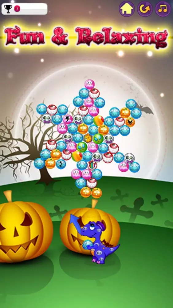 Capturas de tela do Halloween Bubble: Dino Shooter