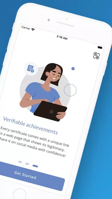 Ảnh chụp màn hình của Momenial: Webinar Certificates