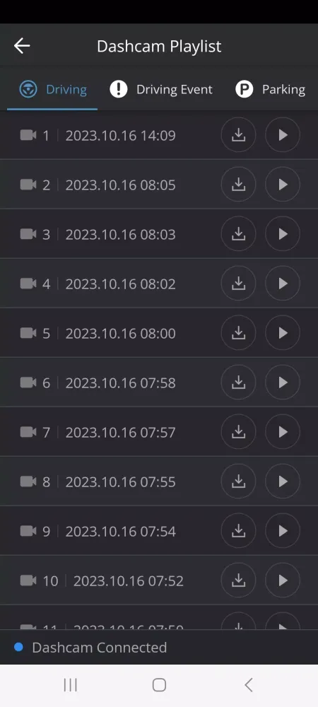 Momento Dash Cam Viewer Ekran Görüntüleri