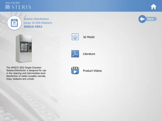 ภาพหน้าจอของ Steris IPT Connect AsiaPacific iPad 
