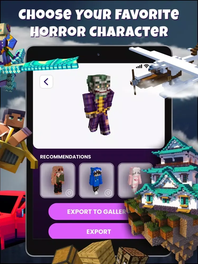Capturas de pantalla de Mods Map Skins for Minecraft iPad 