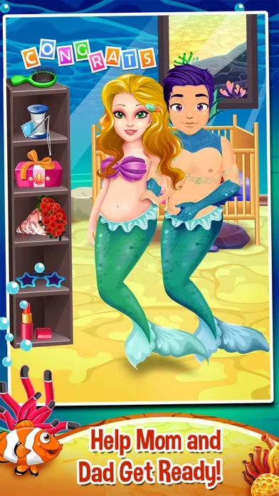 Mommy's Mermaid Newborn Baby Spa Doctor - my new salon care & make-up games! Screenshots