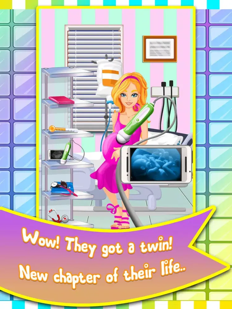 Ảnh chụp màn hình của Mommy's Newborn Twins Baby Doctor Care - my new born salon makeover & girl nurse games for kids 2 iPad 