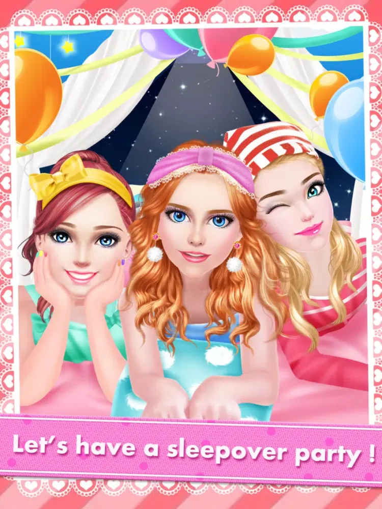 High School PJ Party - Girls Sleepover Salon with Summer SPA, Makeup & Makeover Games iPad  Screenshots